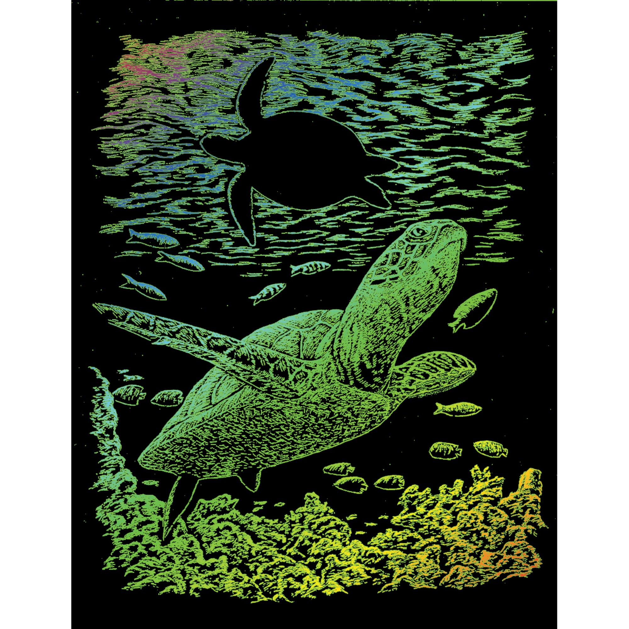 Royal & Langnickel® Engraving Art™ Sea Turtle Rainbow Foil Kit
